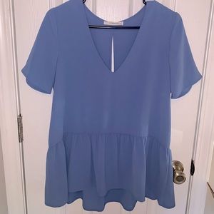 Blue work blouse